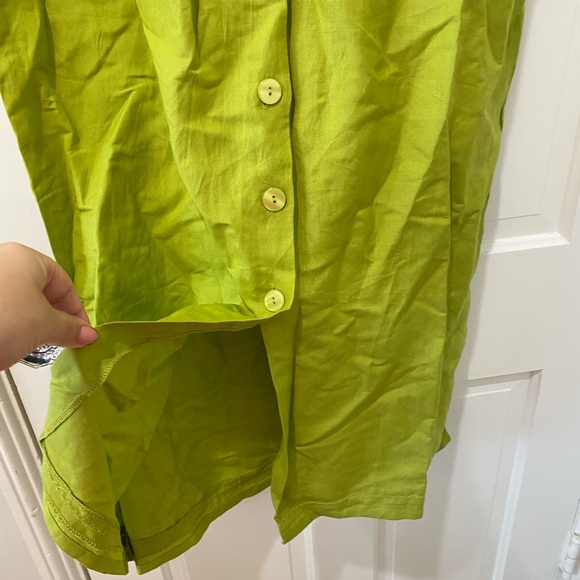 CaRan NY PLUS SIZE Green Collar Short Sleeve Dress - Picture 8 of 13